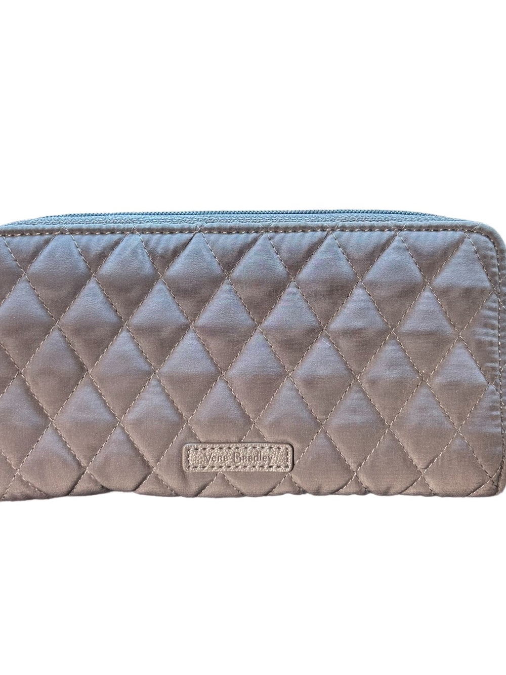 Vera Bradley Wallet NWT Quilted Gray Accordion Multi Card Holder Full Zip